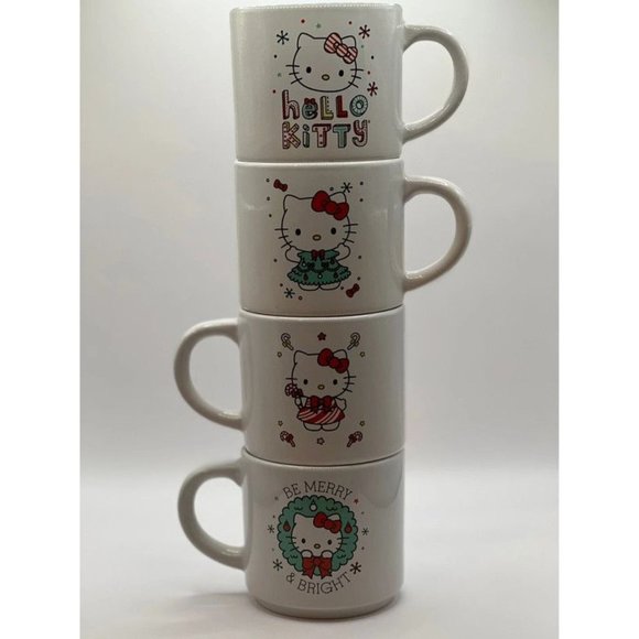 Hello Kitty Christmas/Winter Stackable Mugs/Cups - Picture 1 of 8